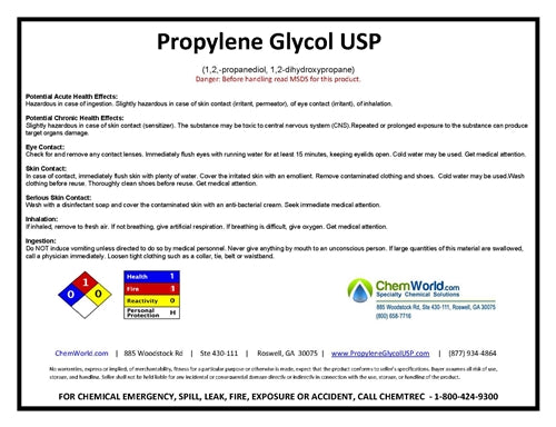 Propylene Glycol USP - 1 Gallon