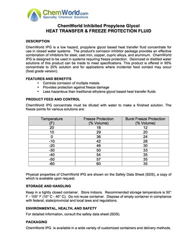 Inhibited Propylene Glycol - 55 Gallons
